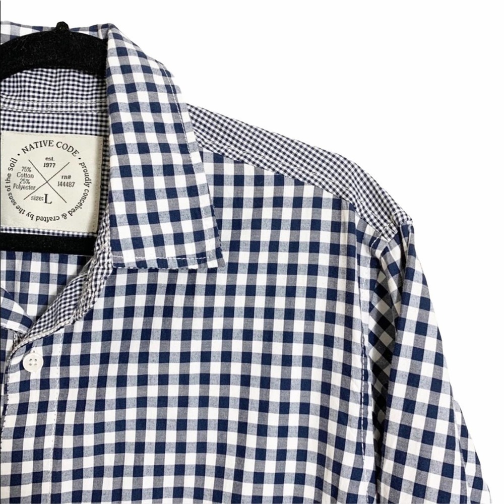 Men's Native Code Plaid Button Down Shirt - image 3